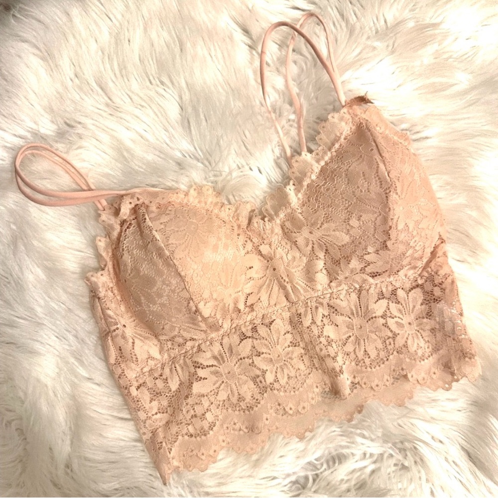 NEW Lace Bralette - Nude